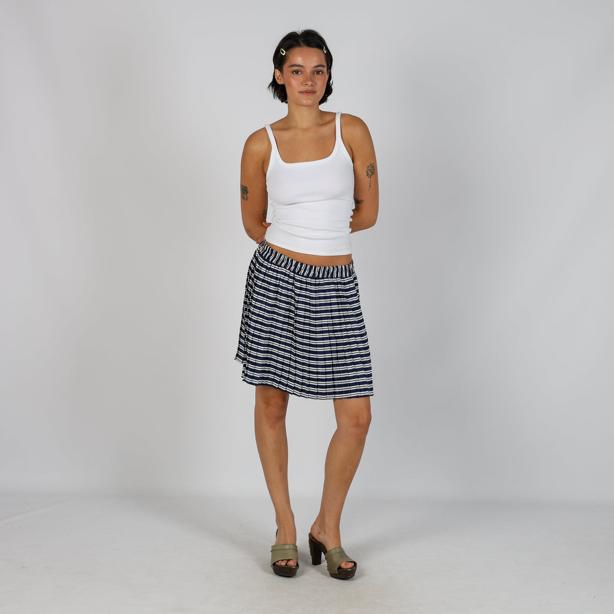 Blue Y2K Woven Mini Skirt (XS)