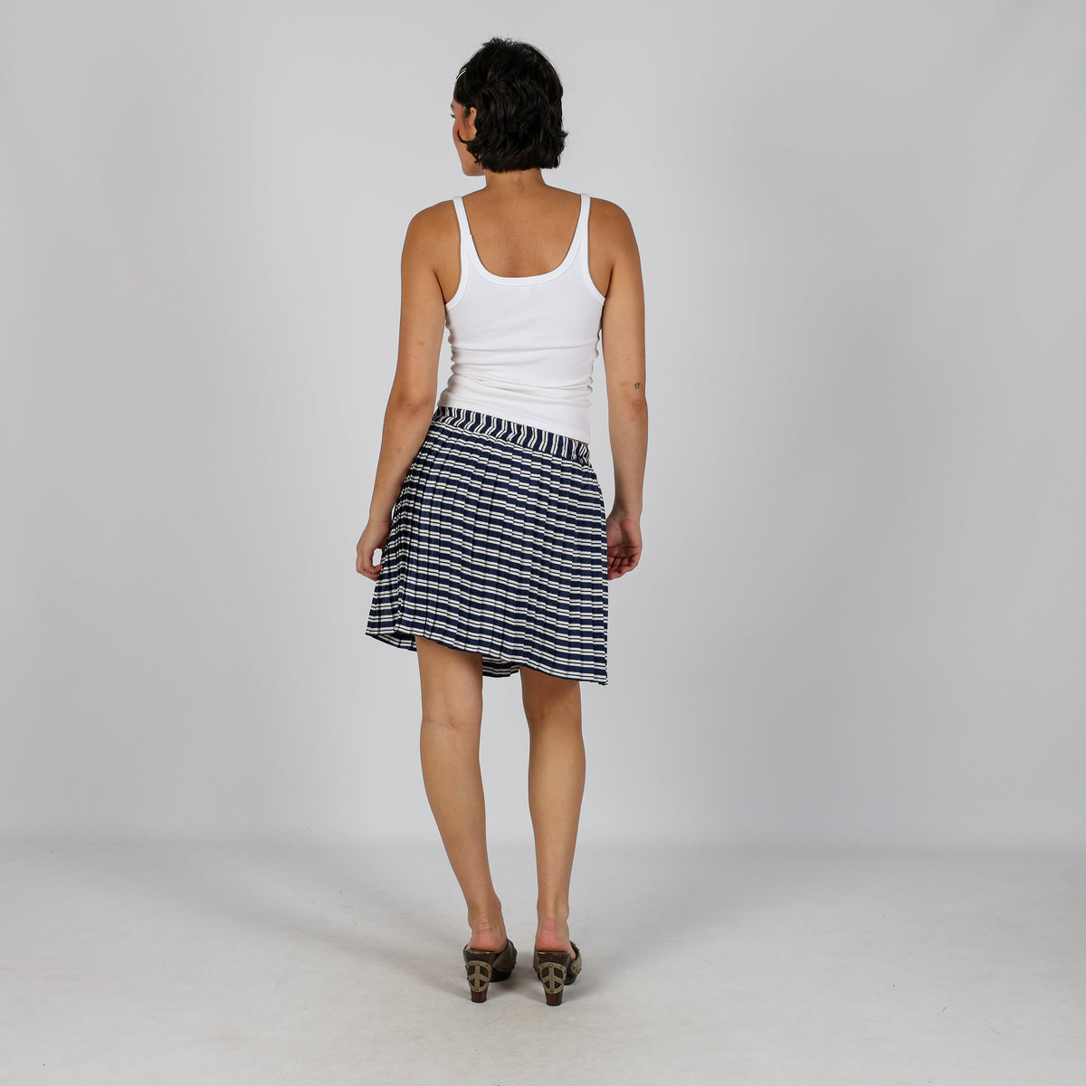 Blue Y2K Woven Mini Skirt (XS)