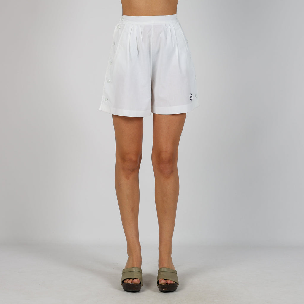 White Y2K Sergio Tacchini Woven Shorts (XS)