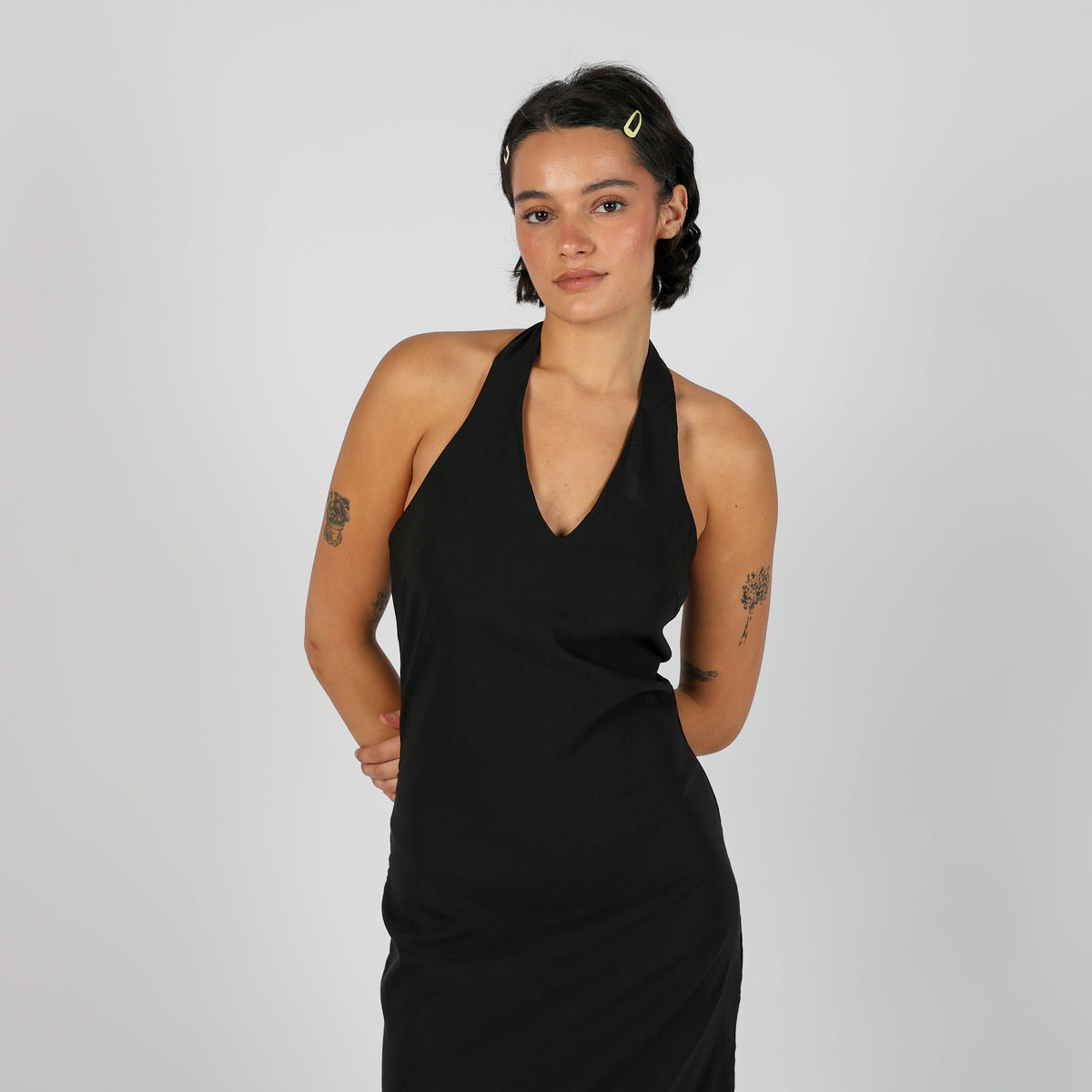 Black Y2K Pimkie Woven Midi Dress (S)