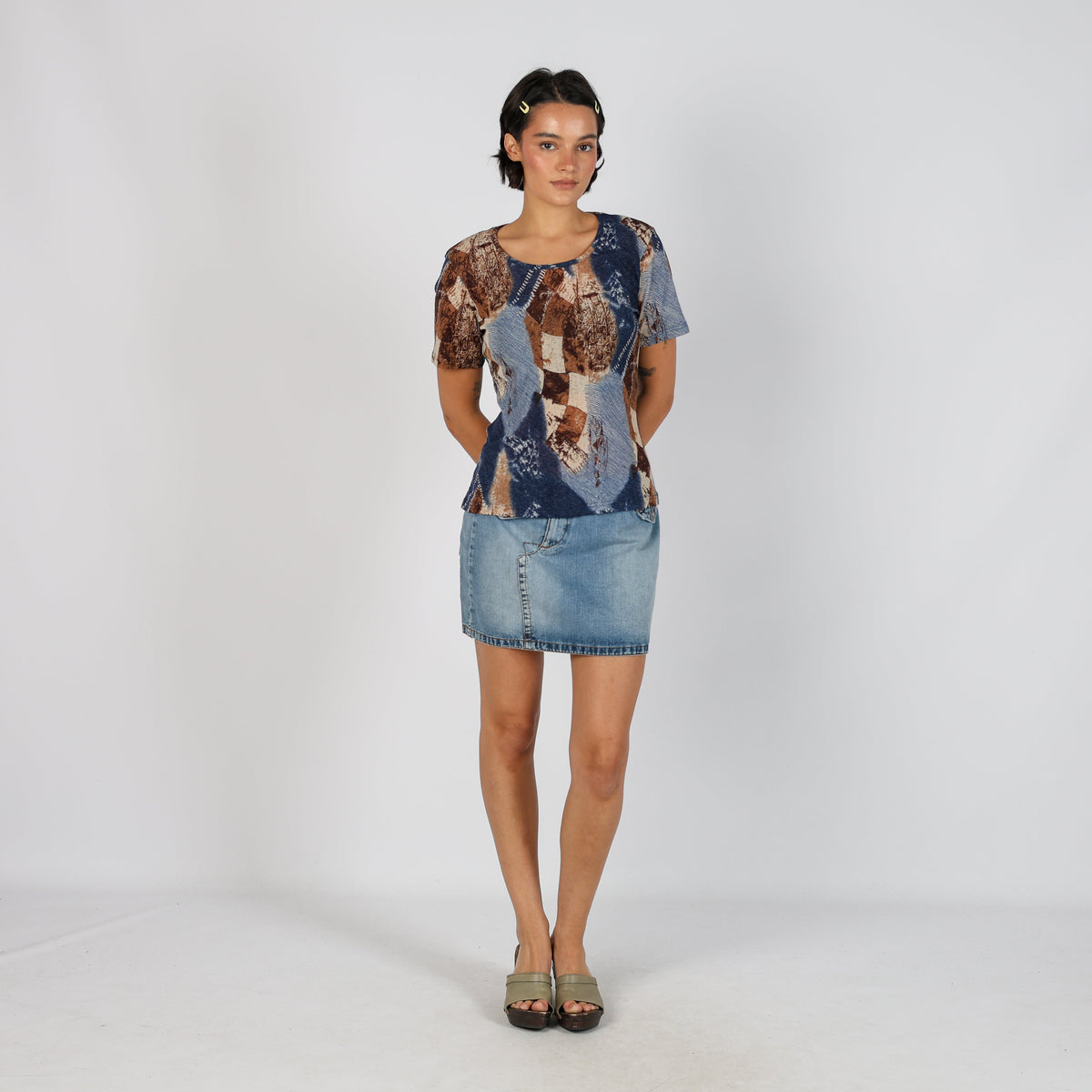 Blue Y2K Calvin Klein Denim Mini Skirt (M)