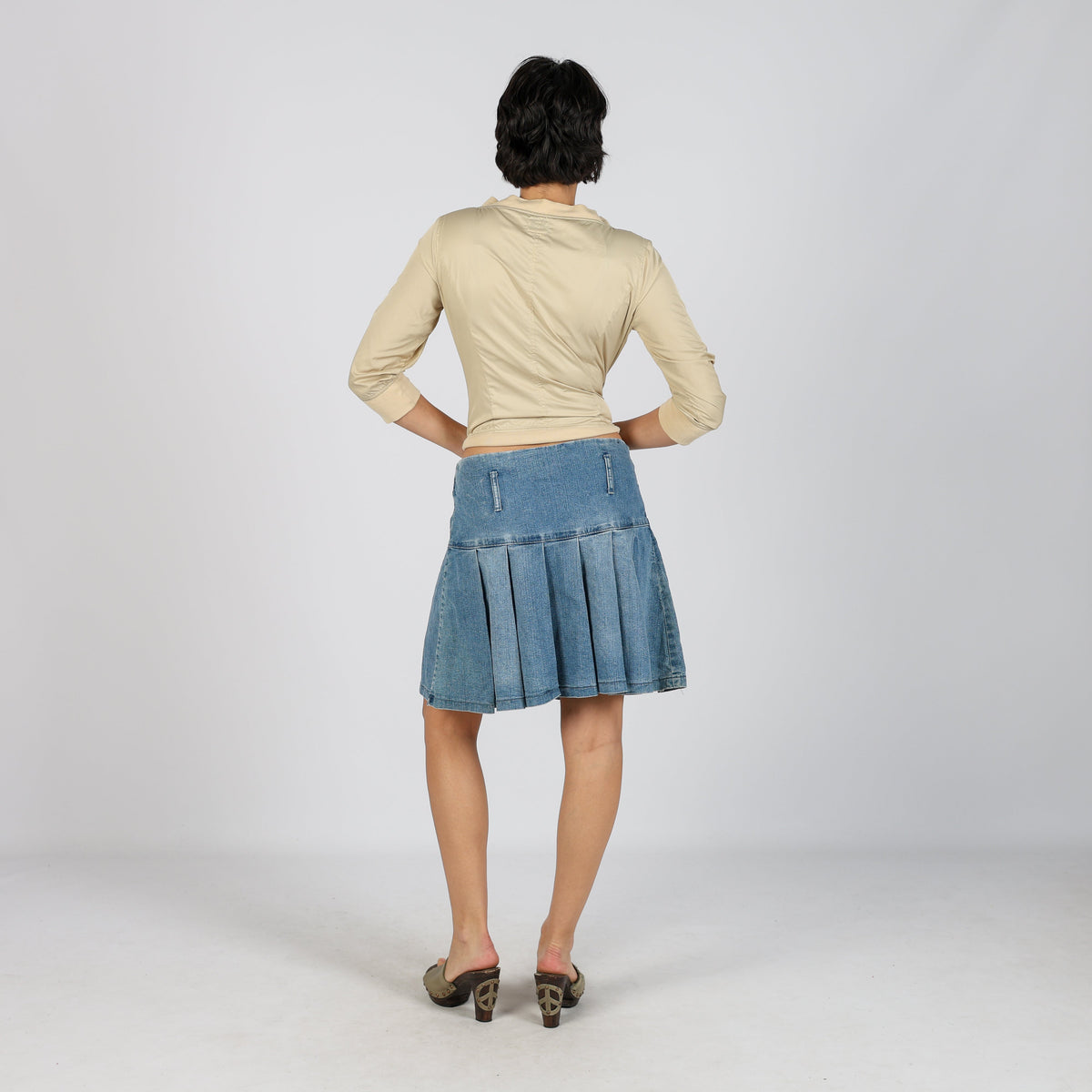 Blue Y2K Sushan Denim Mini Skirt (M)