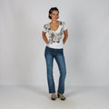 Blue Y2K Duplex Bootcut Jeans (S)