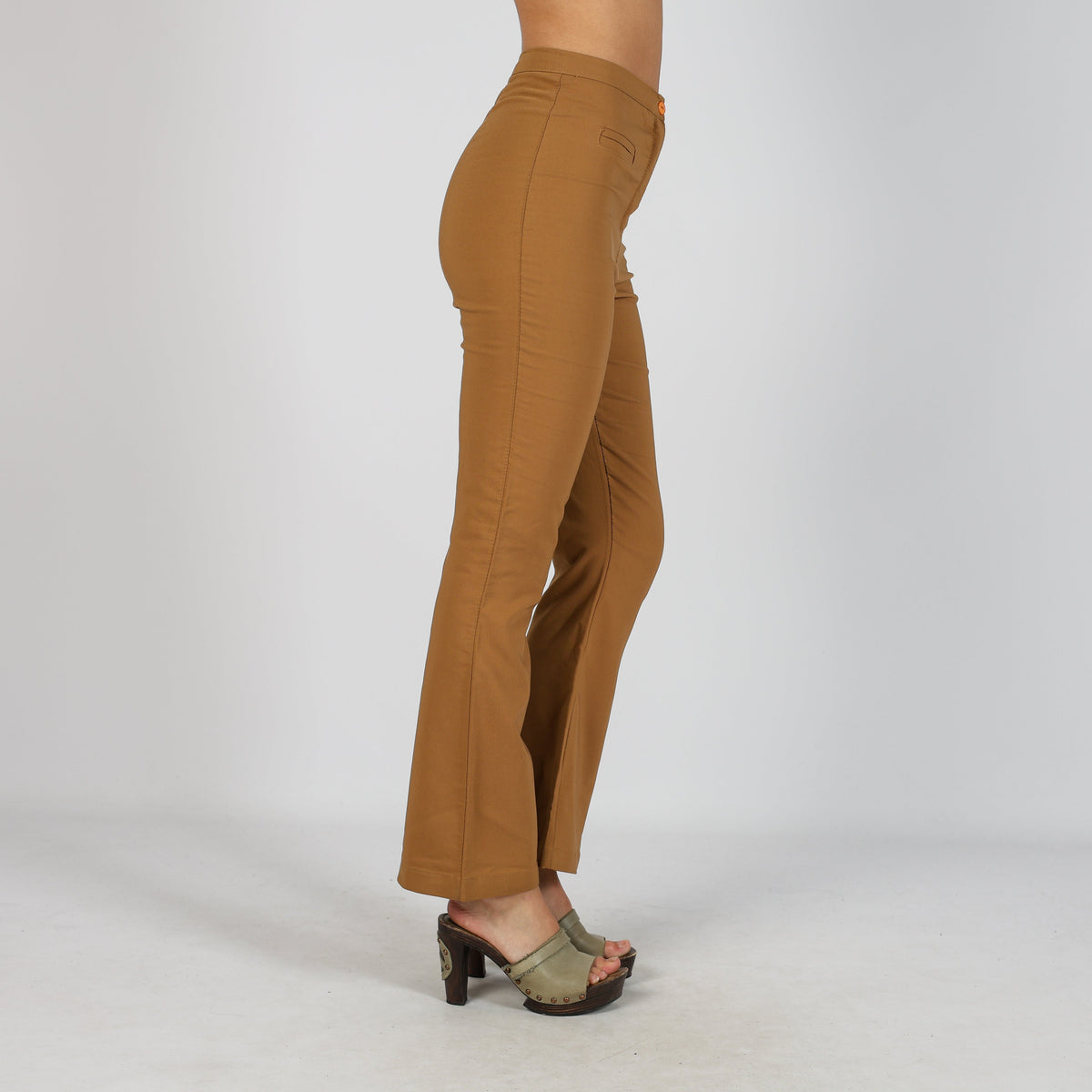 Beige Y2K Made in Italy Woven Trousers (S)