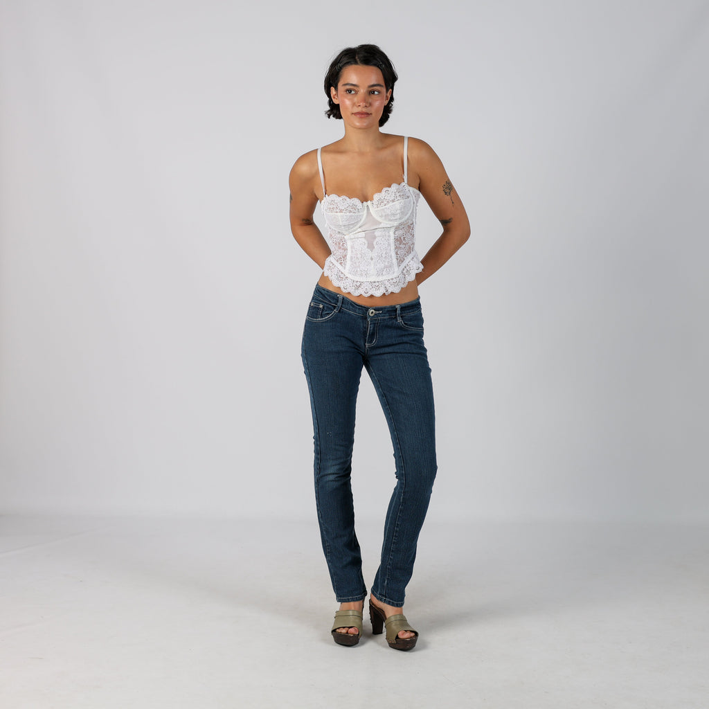 Blue Y2K Yom Yom Bootcut Jeans (M)