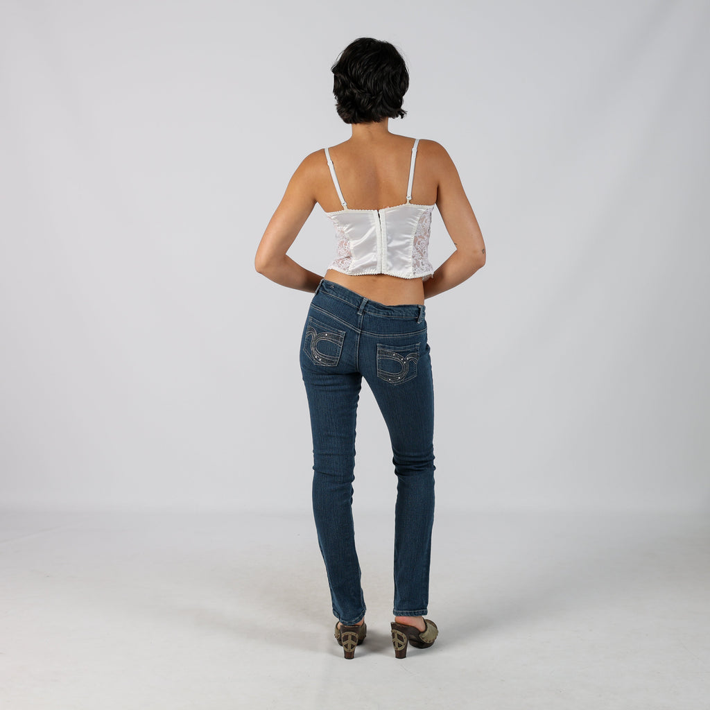 Blue Y2K Yom Yom Bootcut Jeans (M)