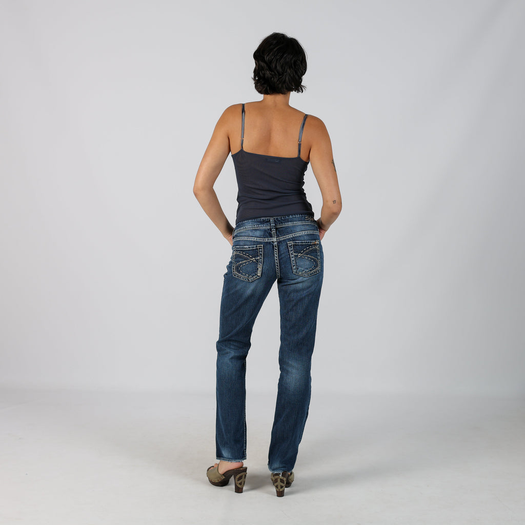 Blue Y2K Silver Bootcut Jeans (M)