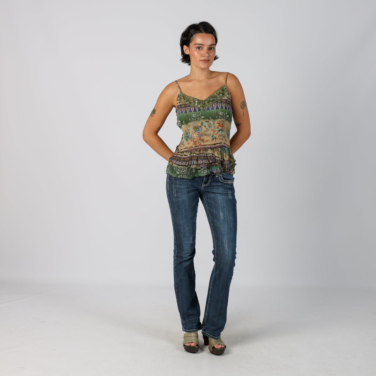 Blue Y2K L.A. Idol Bootcut Jeans (S)