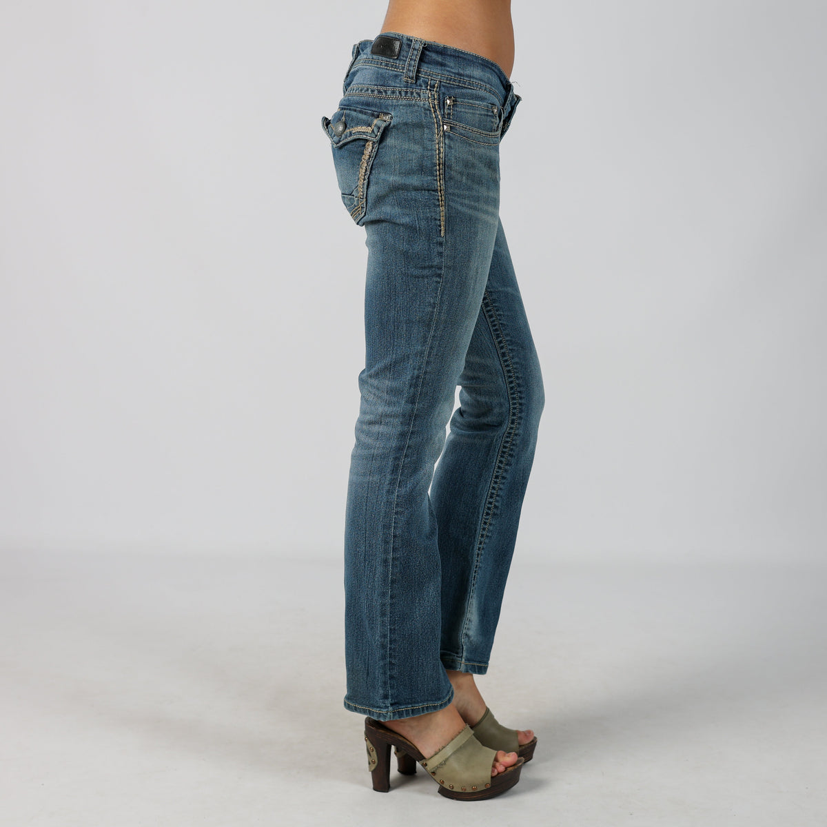 Blue Y2K Bootcut Jeans (M)