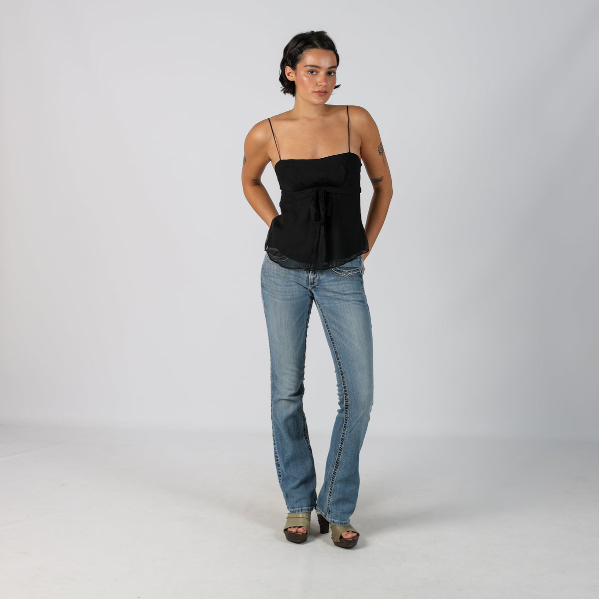 Blue Y2K Bootcut Jeans (XS)
