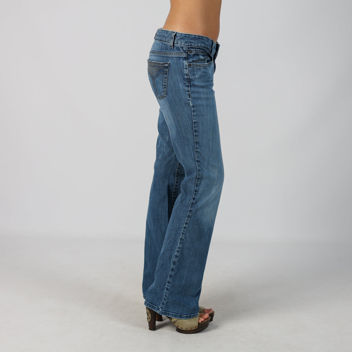 Blue Y2K Calvin Klein Bootcut Jeans (M)