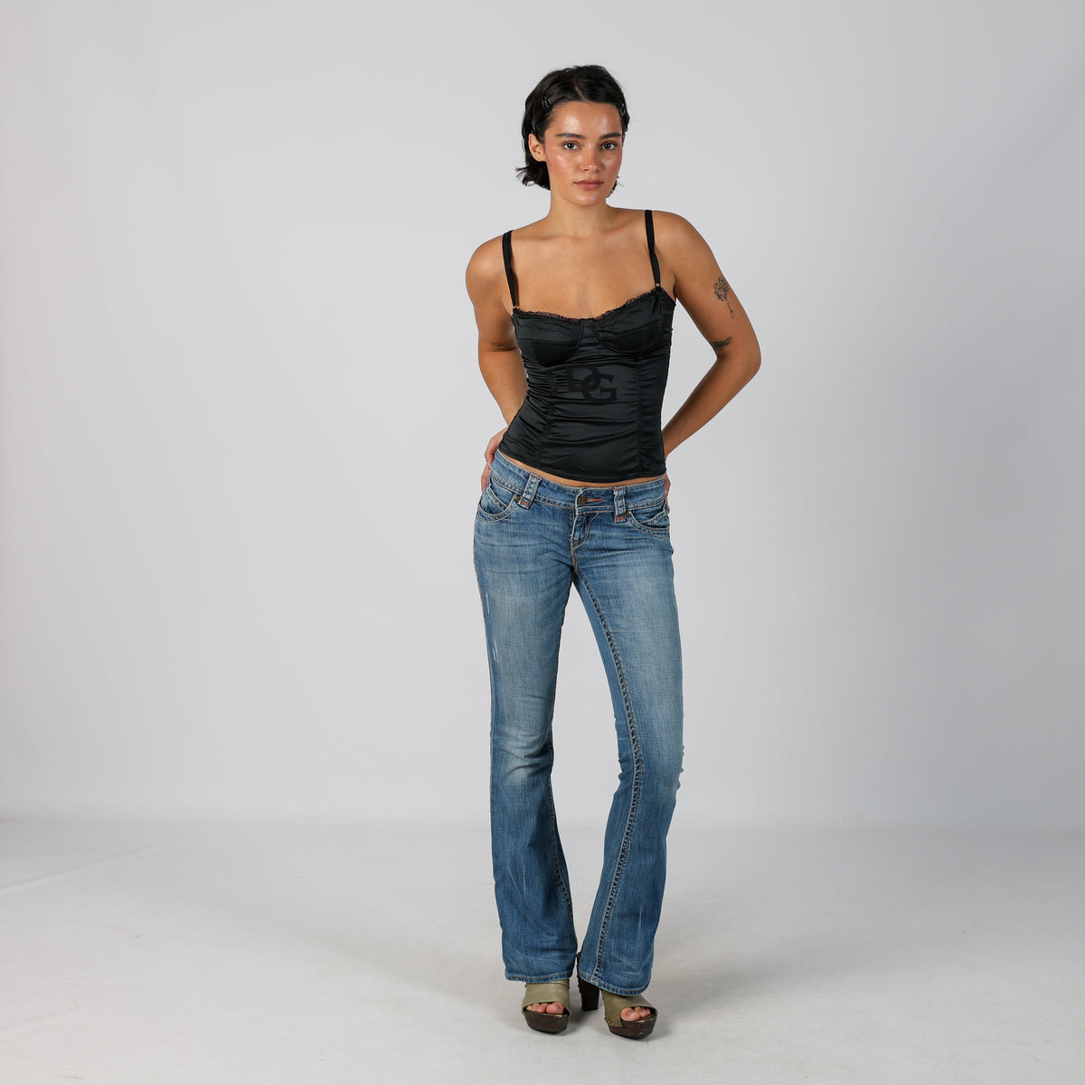 Blue Y2K Costa Blanca Bootcut Jeans (M)