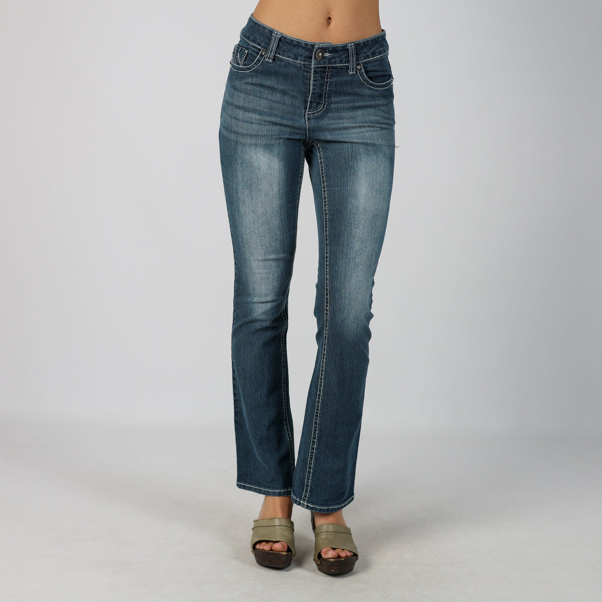 Blue Y2K Faded Glory Bootcut Jeans (S)