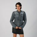 Grey Y2K United Colors of Benetton Denim Jacket (M)