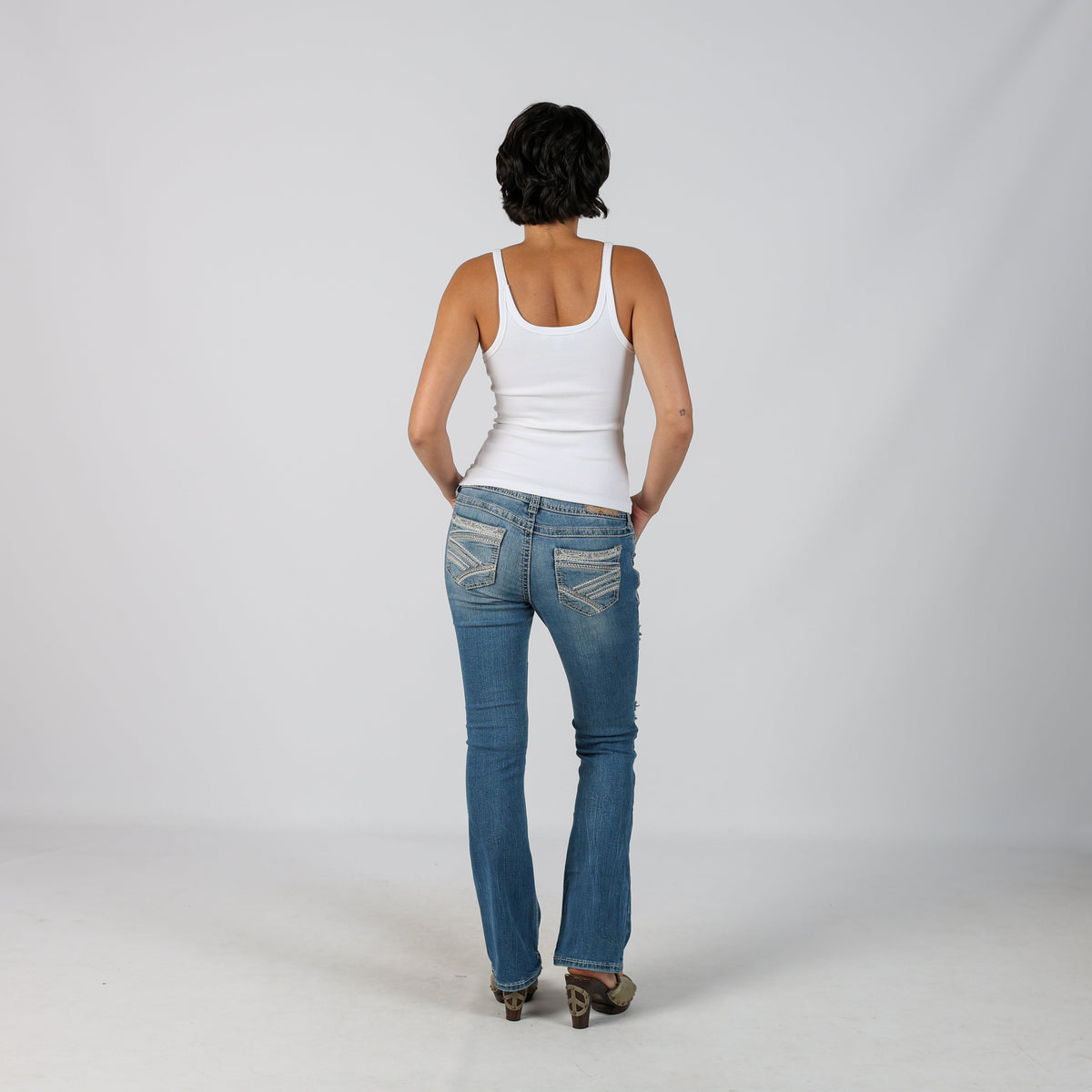 Blue Y2K Amethyst Bootcut Jeans (M)