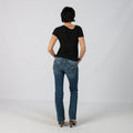 Blue Y2K Silver Bootcut Jeans (S)