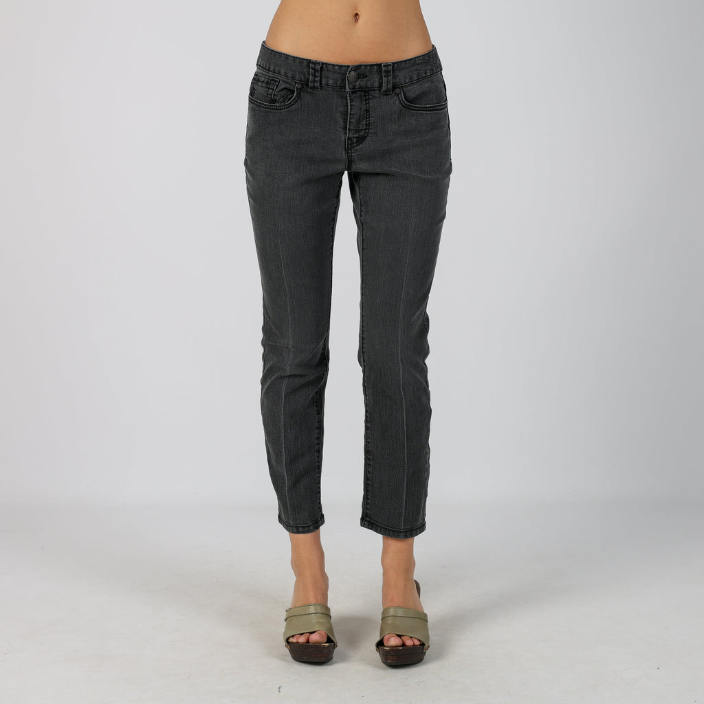 Charcoal Grey Y2K Straight Jeans (S)