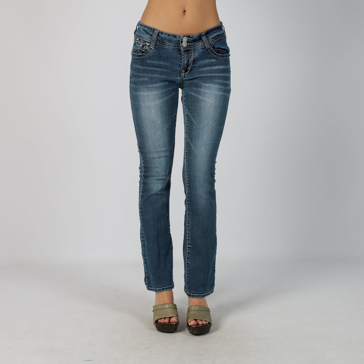 Blue Y2K Bootcut Jeans (S)