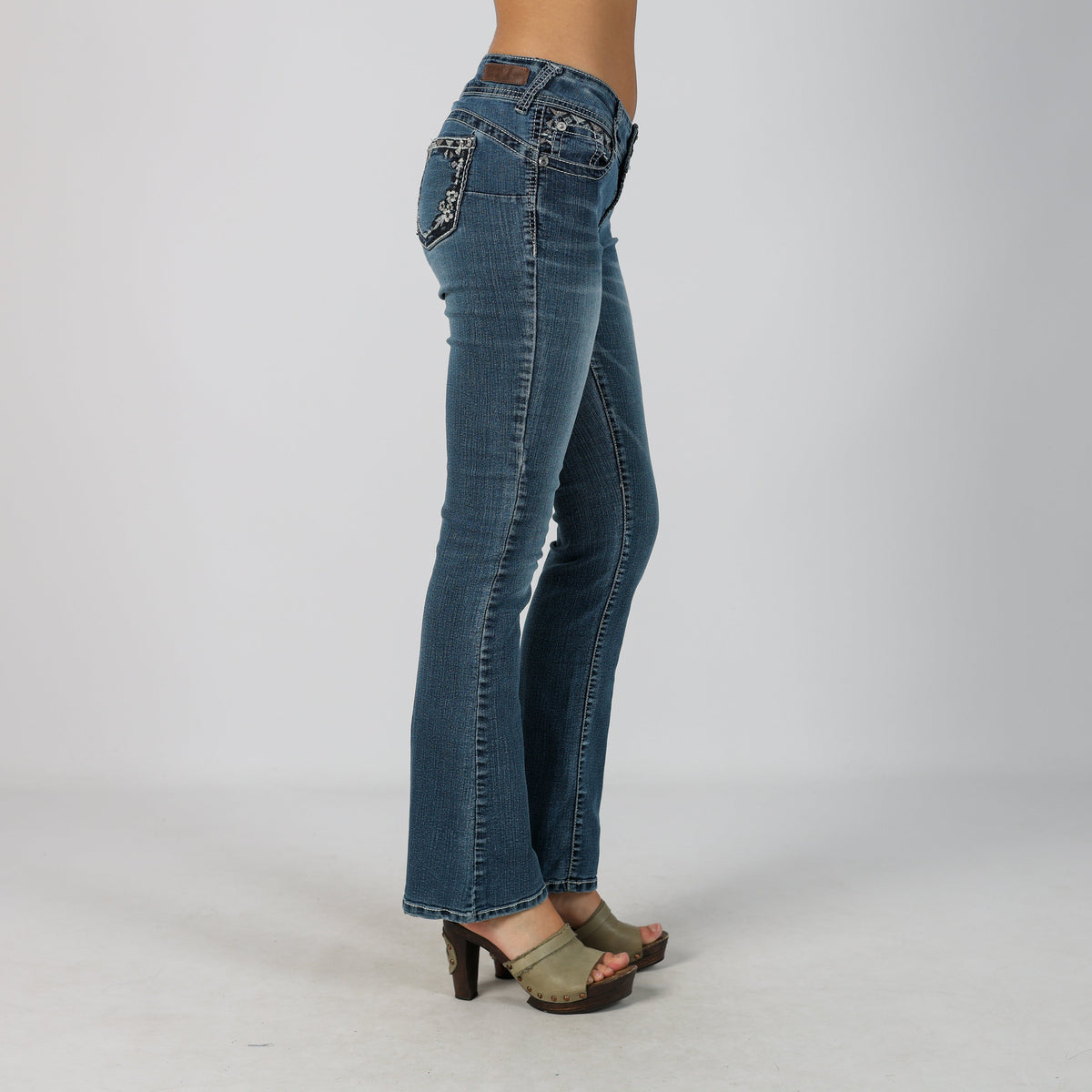 Blue Y2K Bootcut Jeans (S)