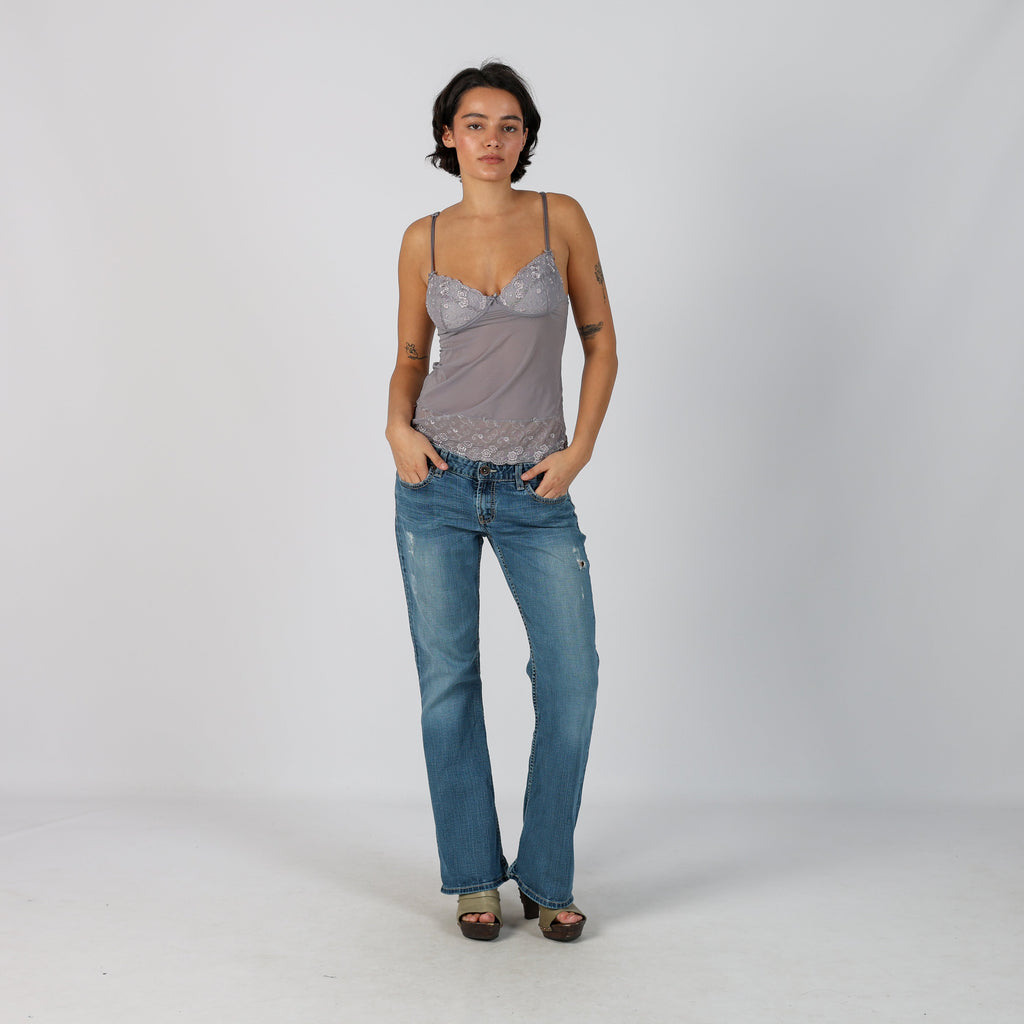 Blue Y2K Bootcut Jeans (M)