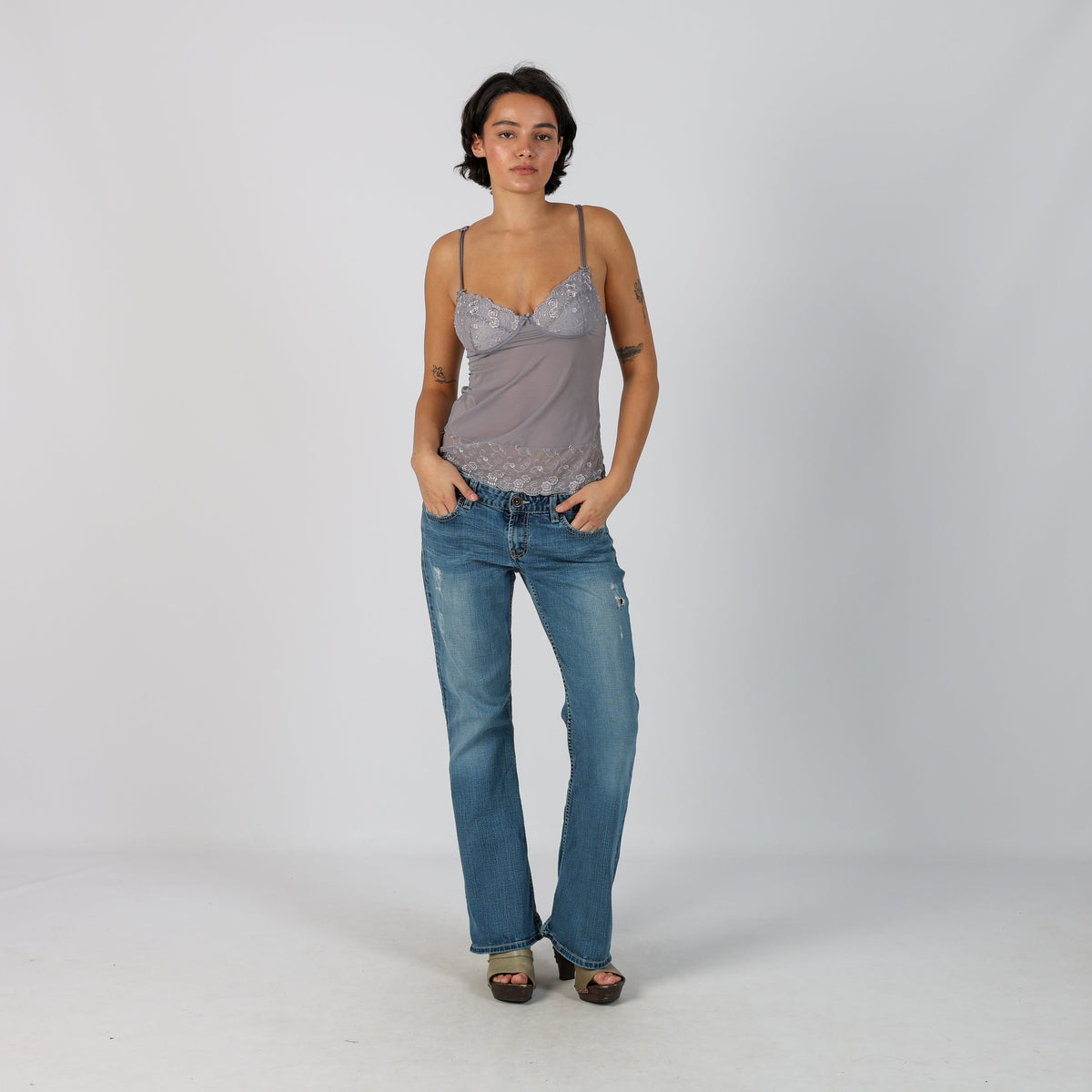 Blue Y2K Bootcut Jeans (M)