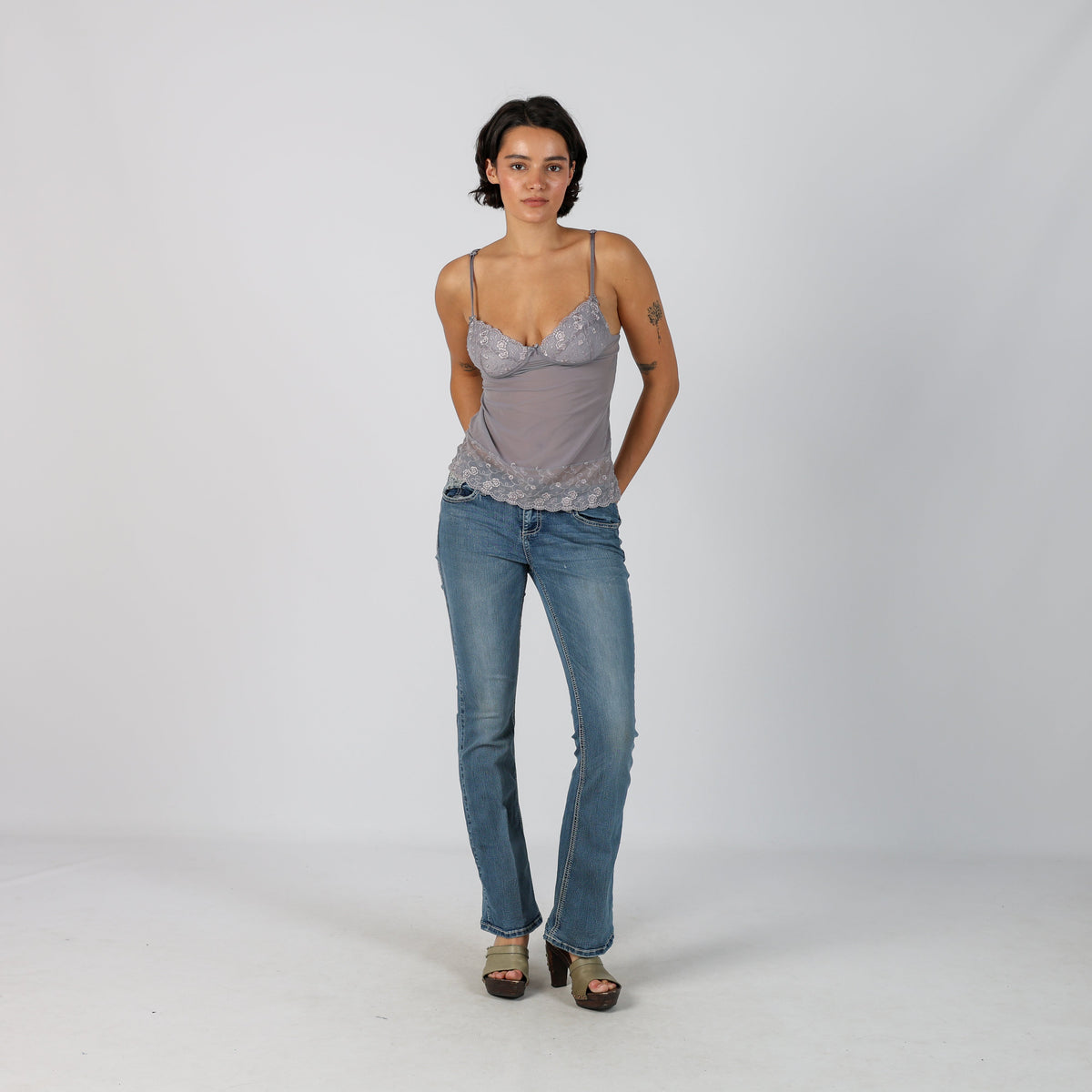 Blue Y2K Bootcut Jeans (S)