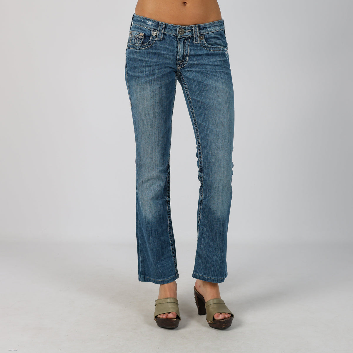 Blue Y2K Bootcut Jeans (XS)