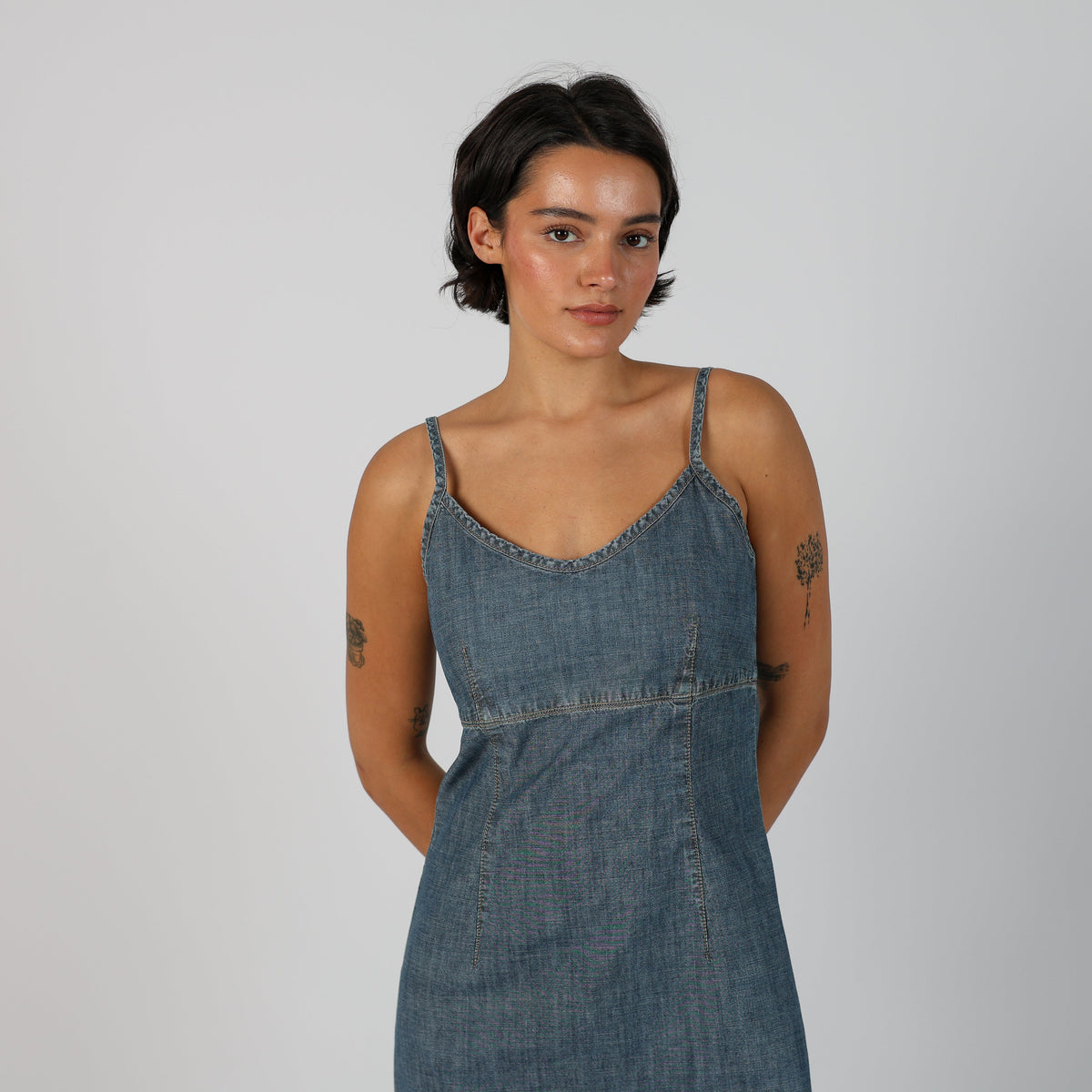 Blue Y2K s.Oliver Denim Midi Dress (M)