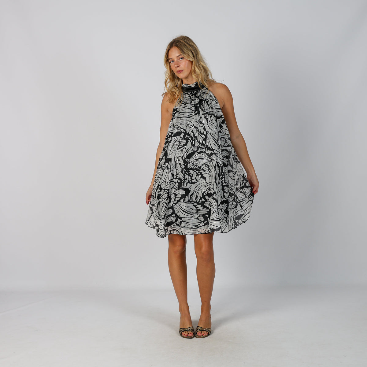 Black Y2K Morgan Woven Mini Dress (L)
