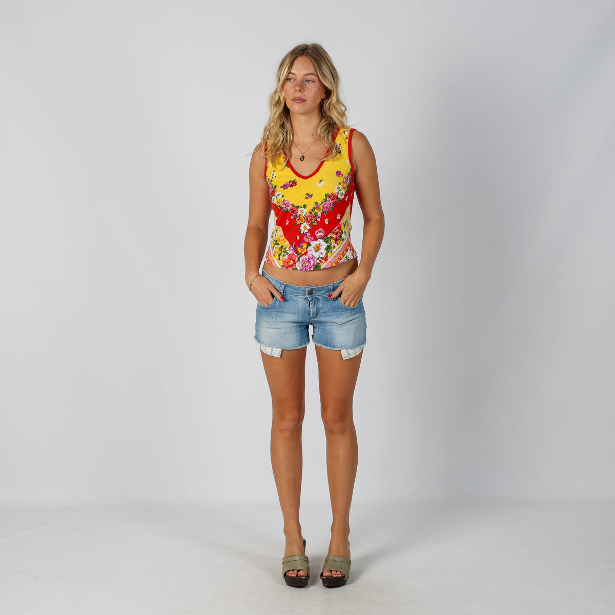 Blue Y2K Denim Shorts (S)