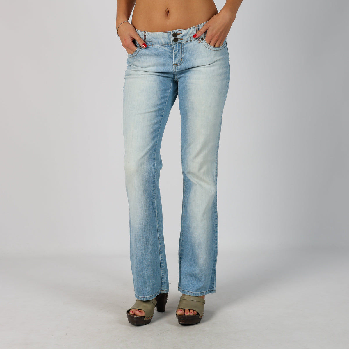 Blue Y2K Bootcut Jeans (M)