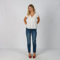 Blue Y2K Silver Straight Jeans (XS)