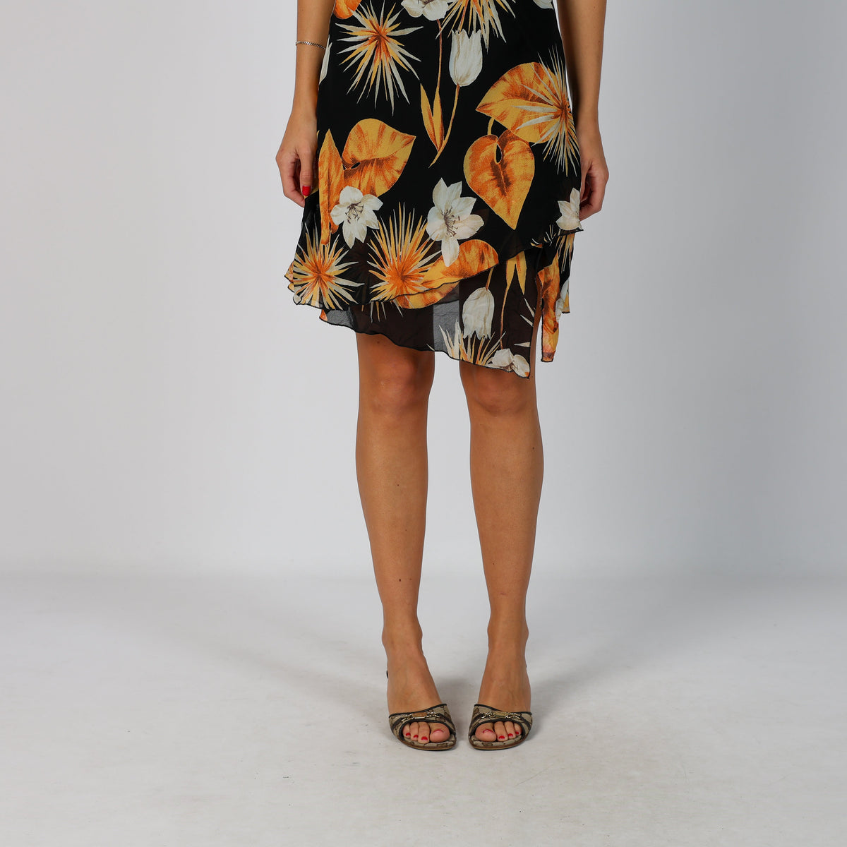 Black Y2K Woven Mini Dress (S)