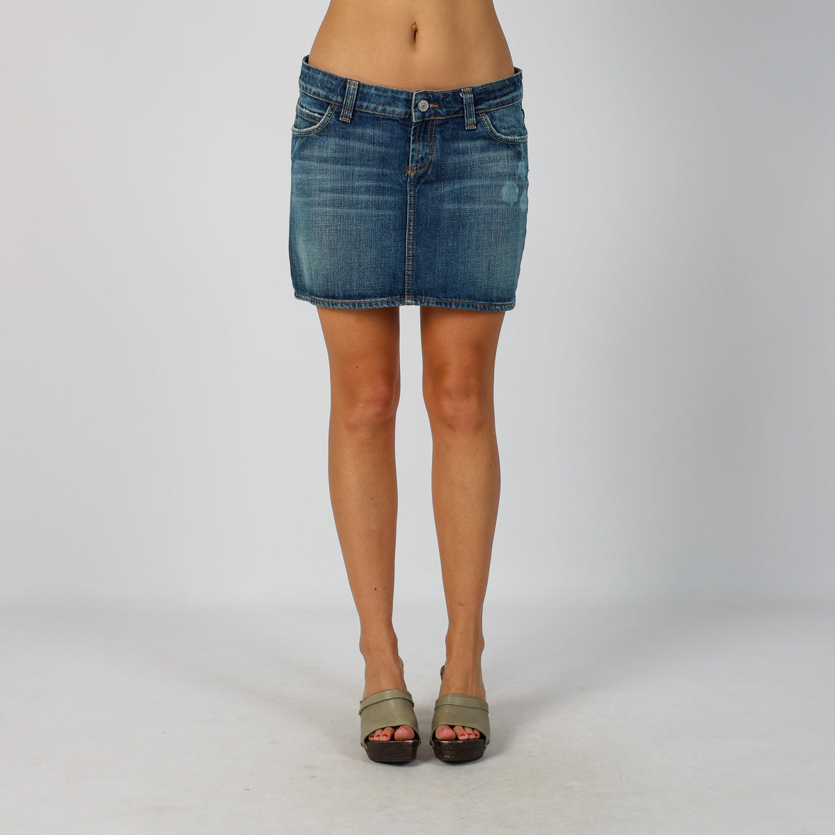 Blue Y2K Denim Mini Skirt (L)