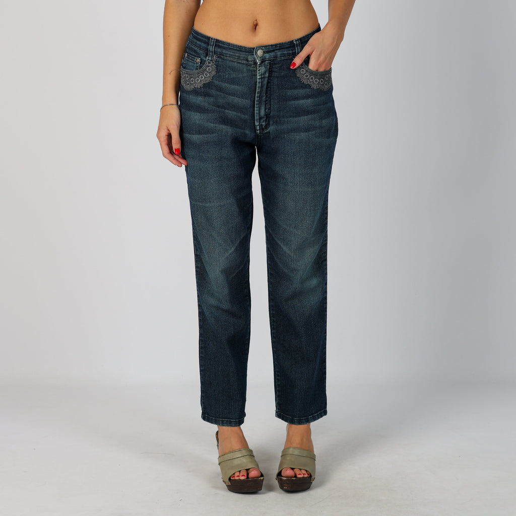Blue Y2K Straight Jeans (S)