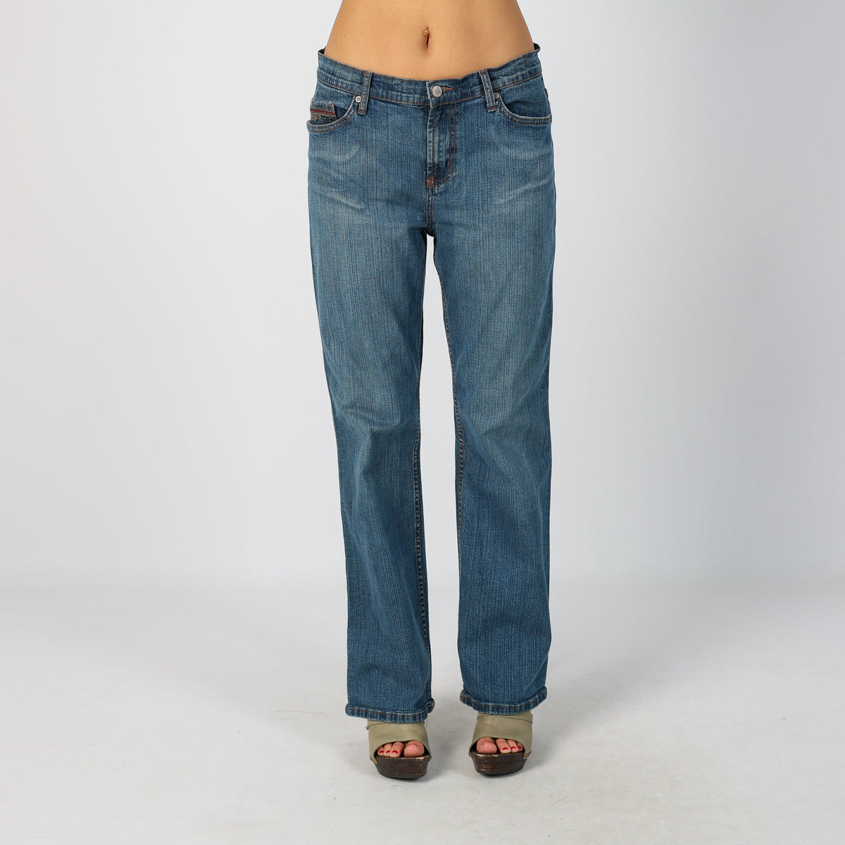 Blue Y2K Bootcut Jeans (M)