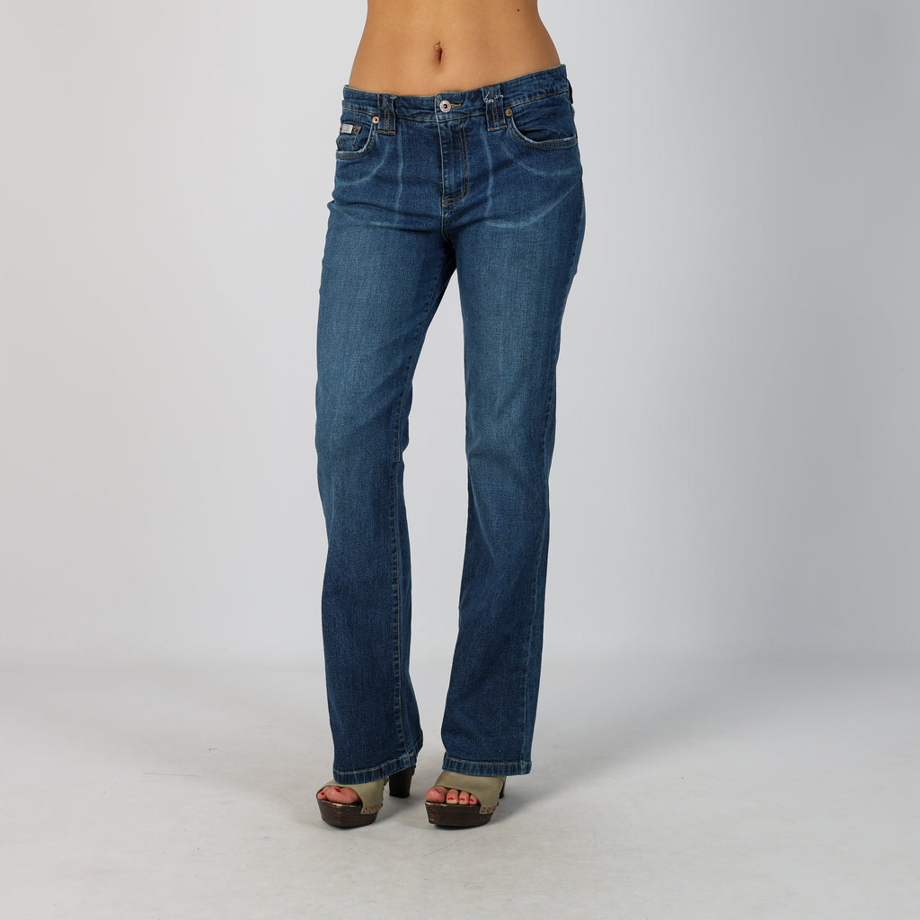 Blue Y2K Bootcut Jeans Missing belt loop (M)