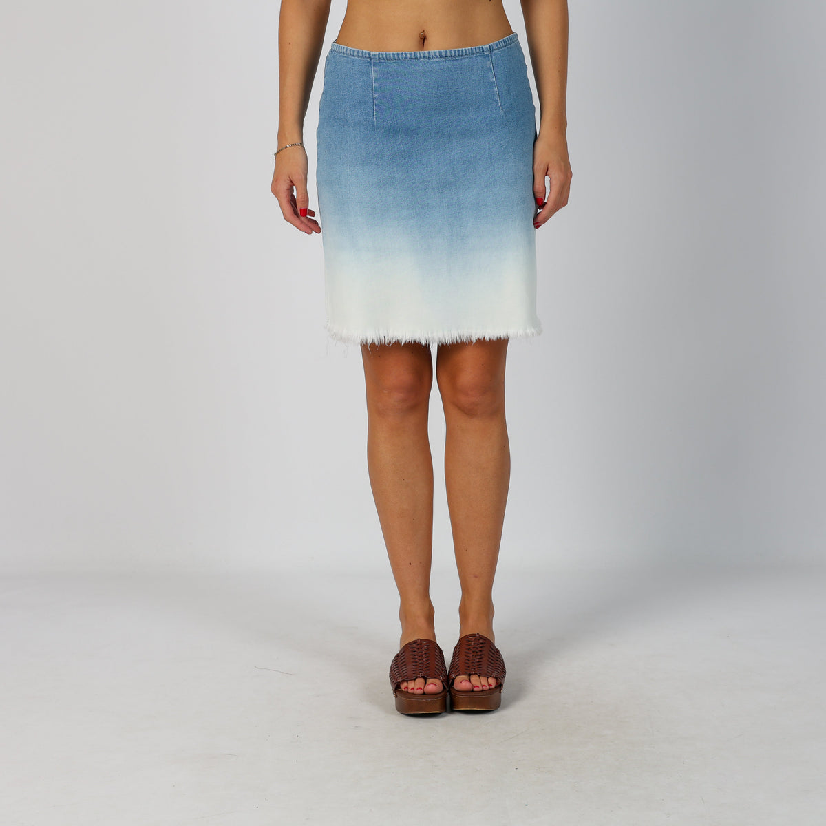 Blue Y2K Blue Collection Denim Midi Skirt (S)