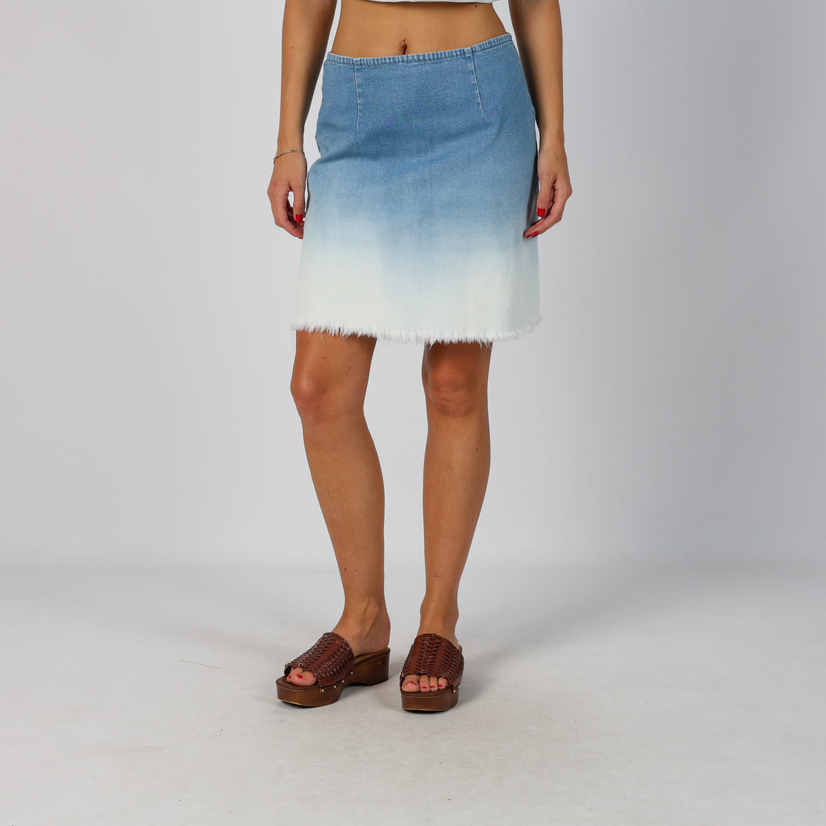 Blue Y2K Blue Collection Denim Midi Skirt (S)