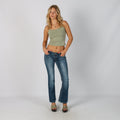 Blue Y2K Vanity Bootcut Jeans (S)
