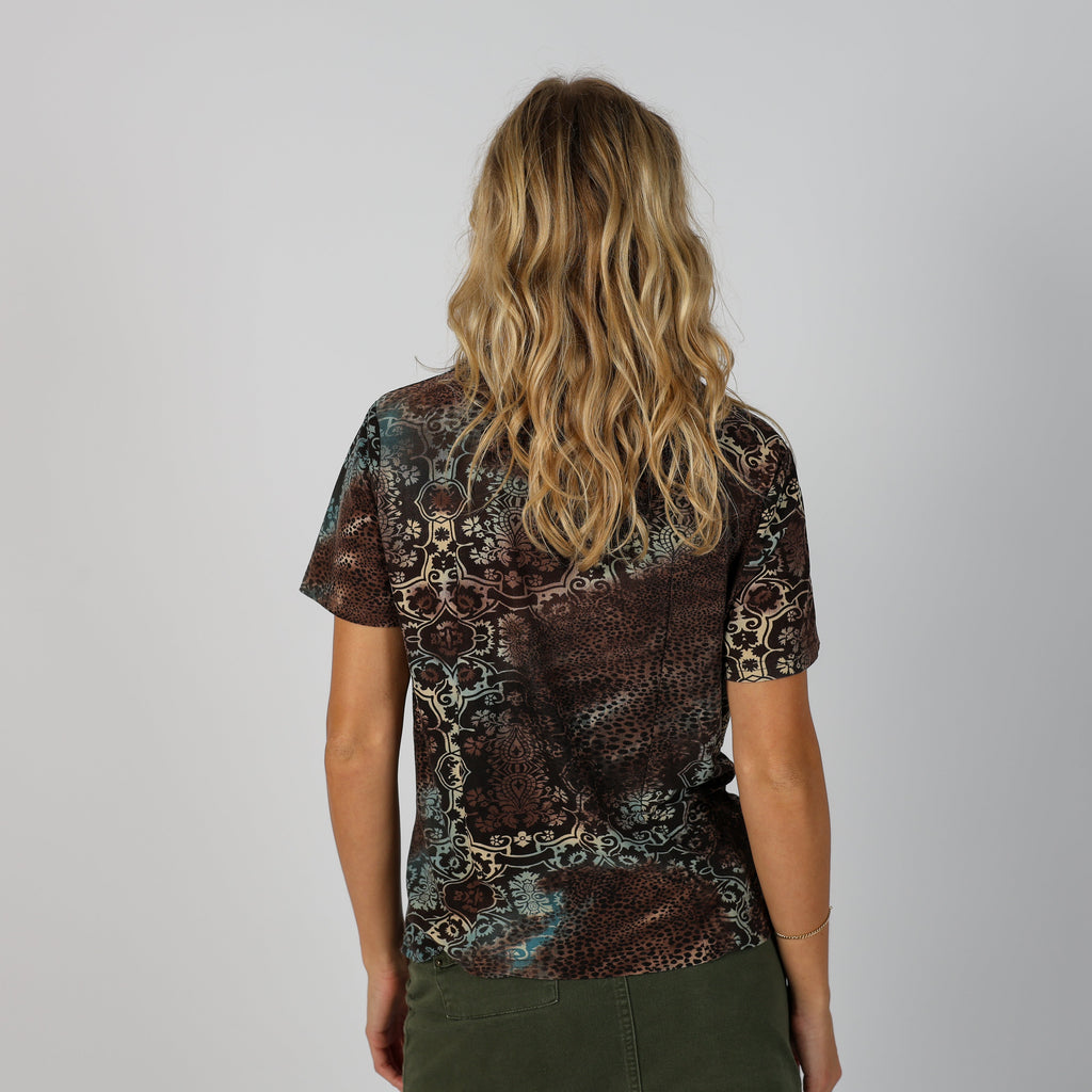 Brown Y2K New Sensation Woven Top (L)