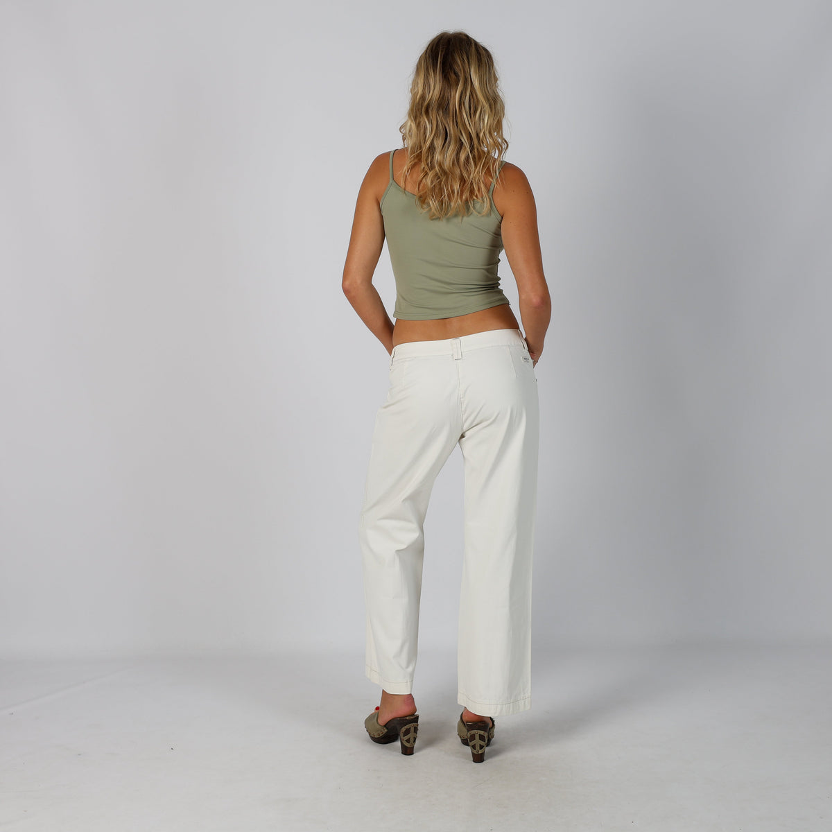 Cream Y2K Murphy&Nye Casual Trousers (M)