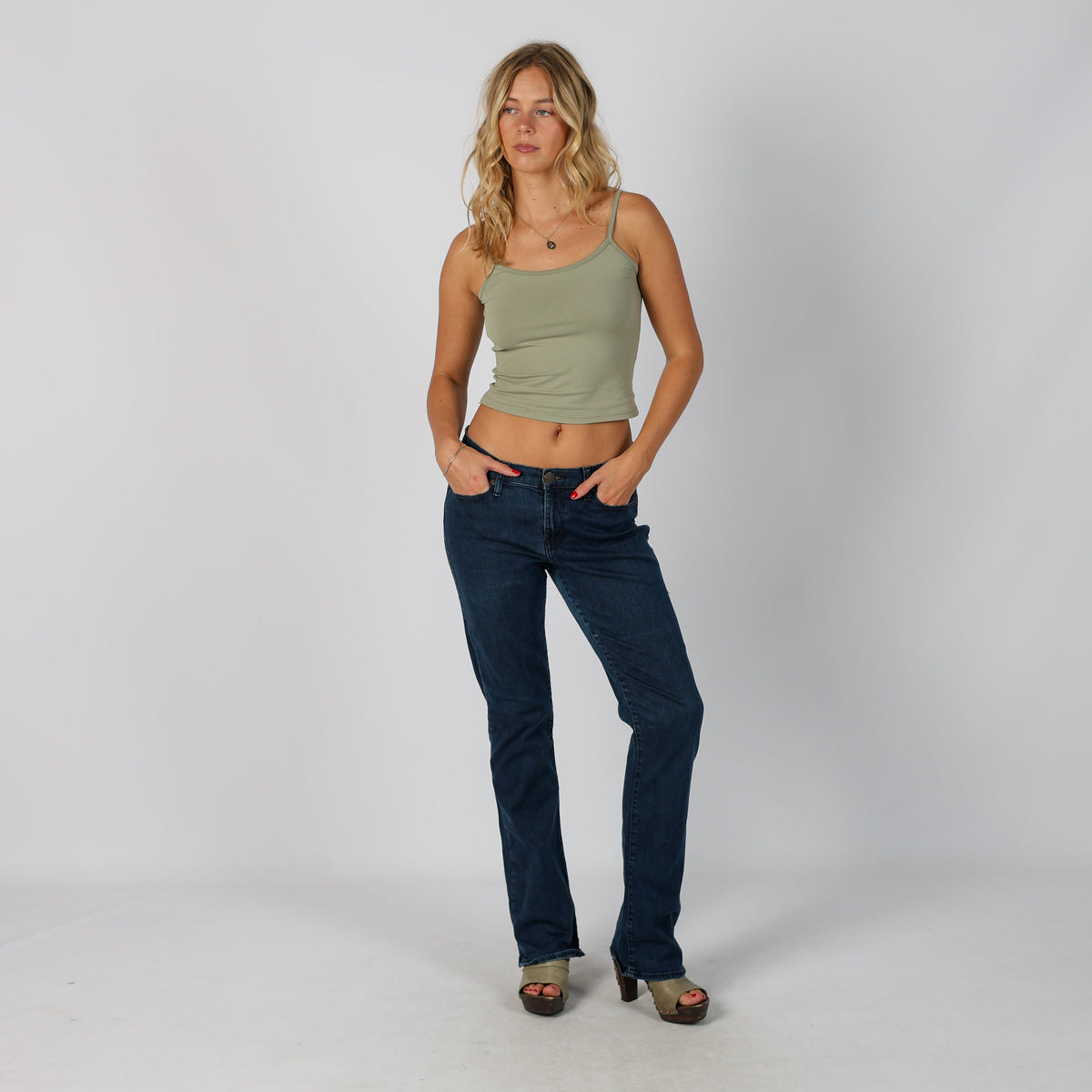 Blue Y2K Bootcut Jeans (M)