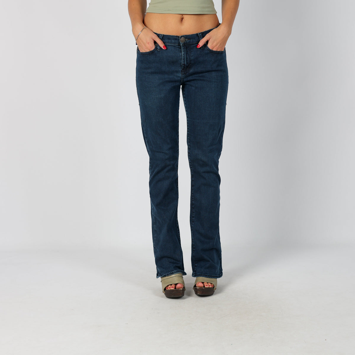 Blue Y2K Bootcut Jeans (M)