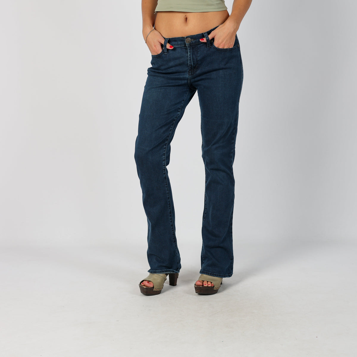 Blue Y2K Bootcut Jeans (M)
