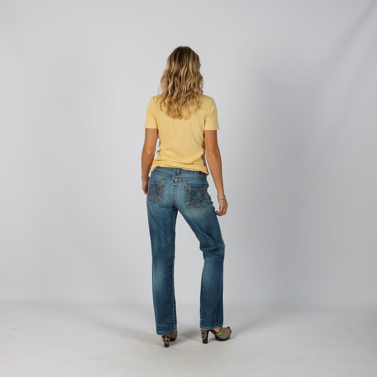 Blue Y2K Bootcut Jeans (S)