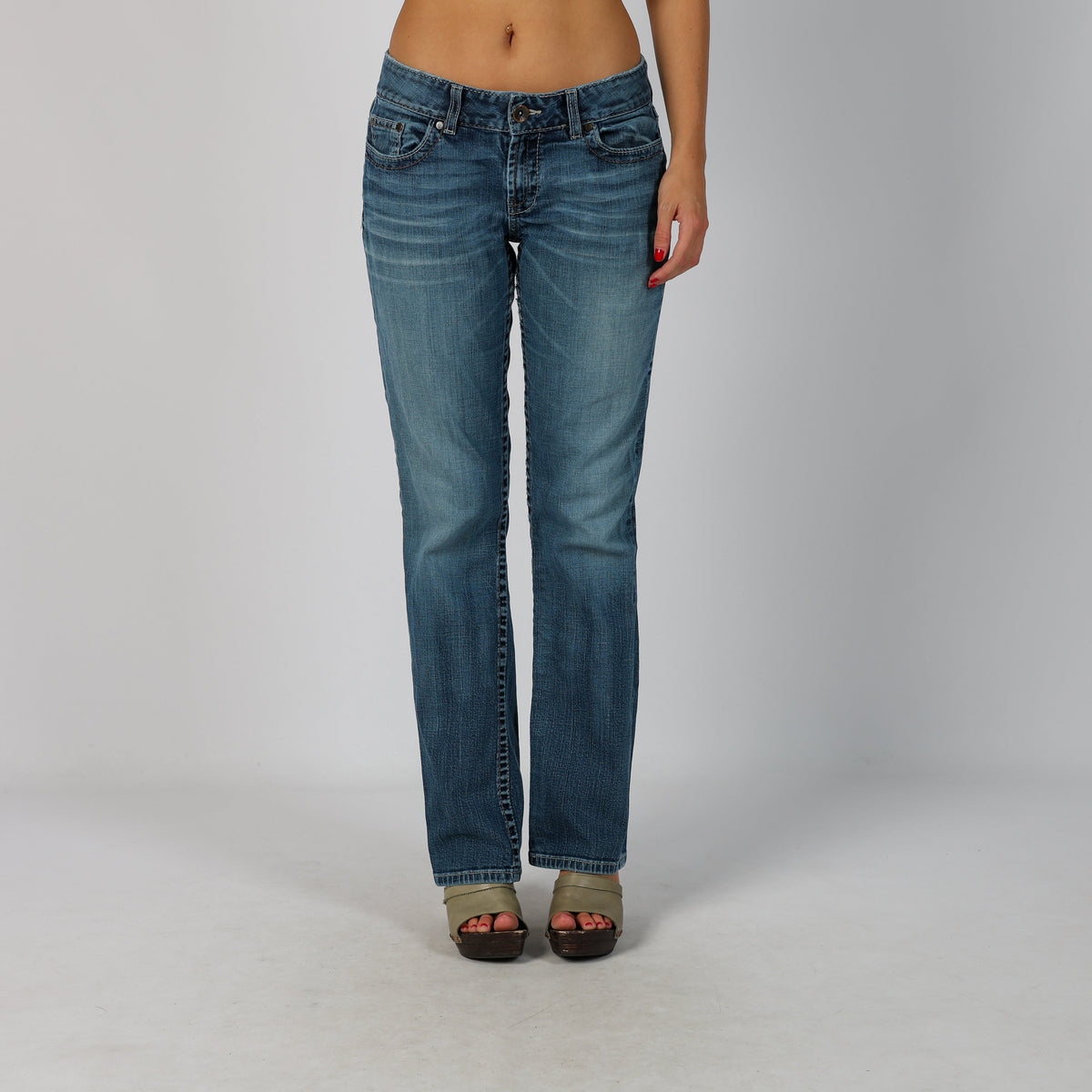 Blue Y2K Bootcut Jeans (S)