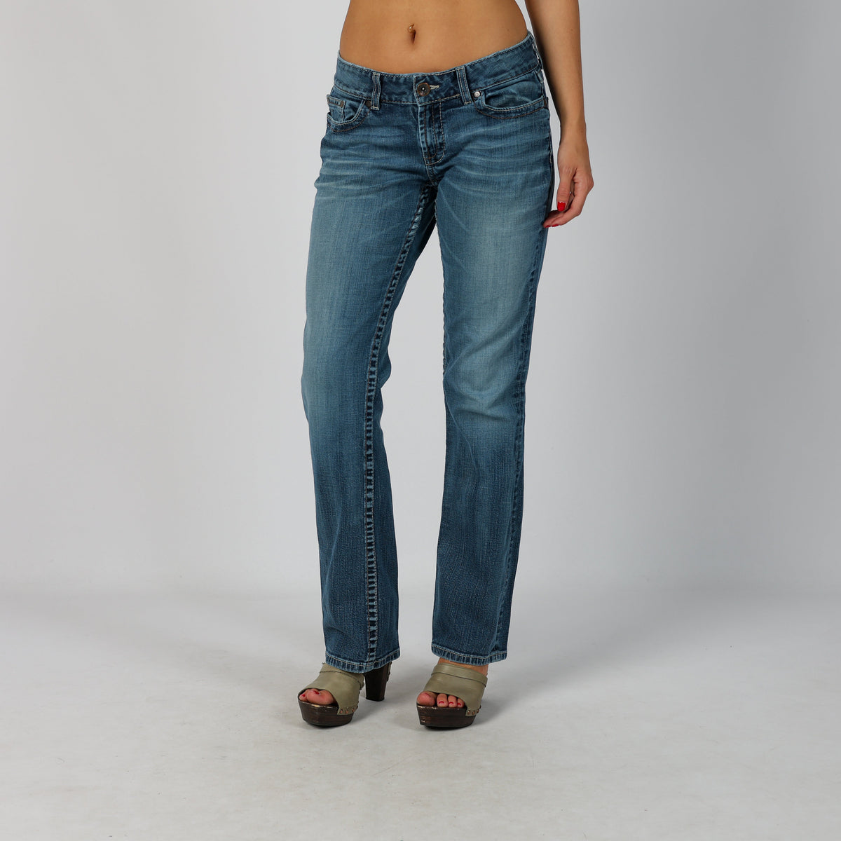 Blue Y2K Bootcut Jeans (S)