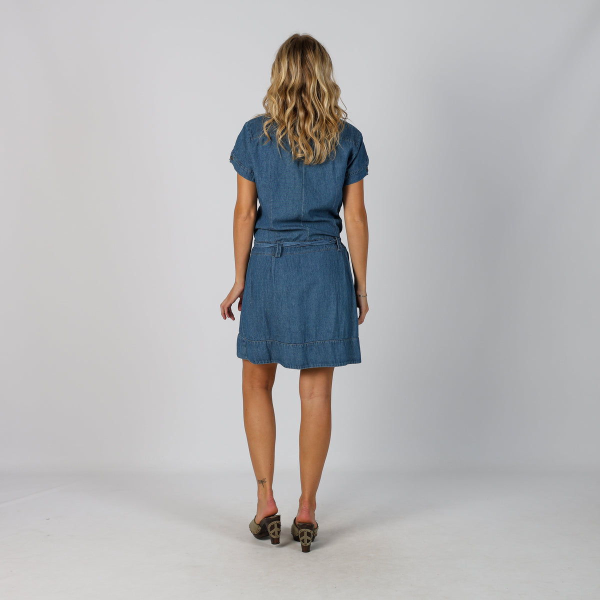 Blue Y2K Denim Mini Dress (L)