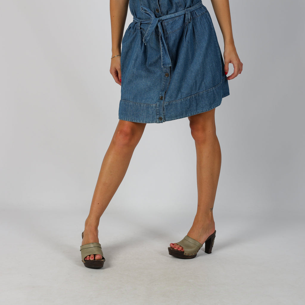 Blue Y2K Denim Mini Dress (L)